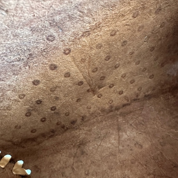 Crossbody Bag Womens Brown Leather Artisan Flap Tooled Single Strap - Picture 4 of 10